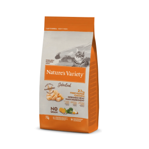 Natures Variety Selected Sterilized Free Range Chicken bezgraudu barība sterilizētiem kaķiem ar vistu 7kg